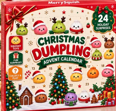 Christmas Dumpling Squishy Advent Calendar - 24 Days of Squishy Surprises