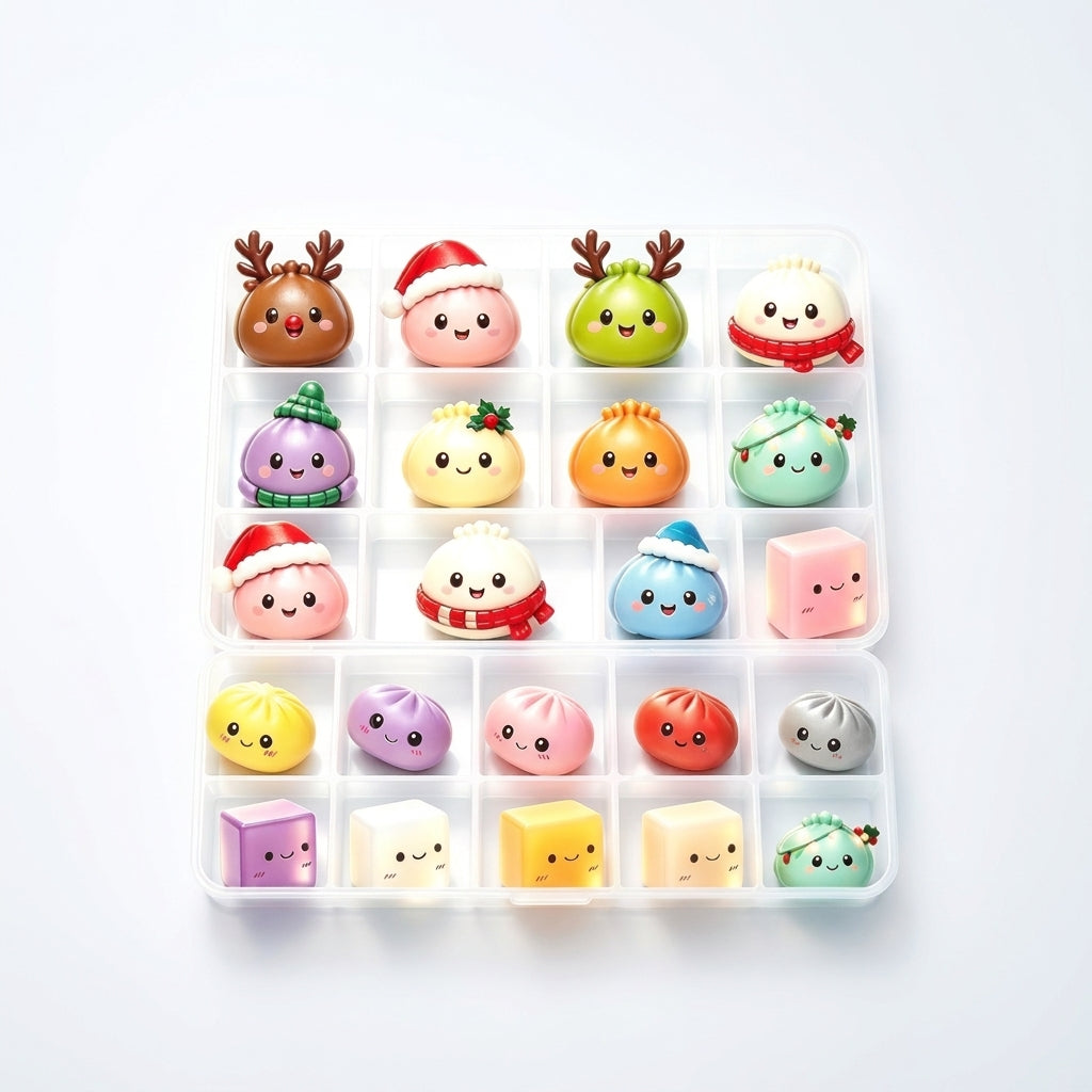 Christmas Dumpling Squishy Advent Calendar - 24 Days of Squishy Surprises